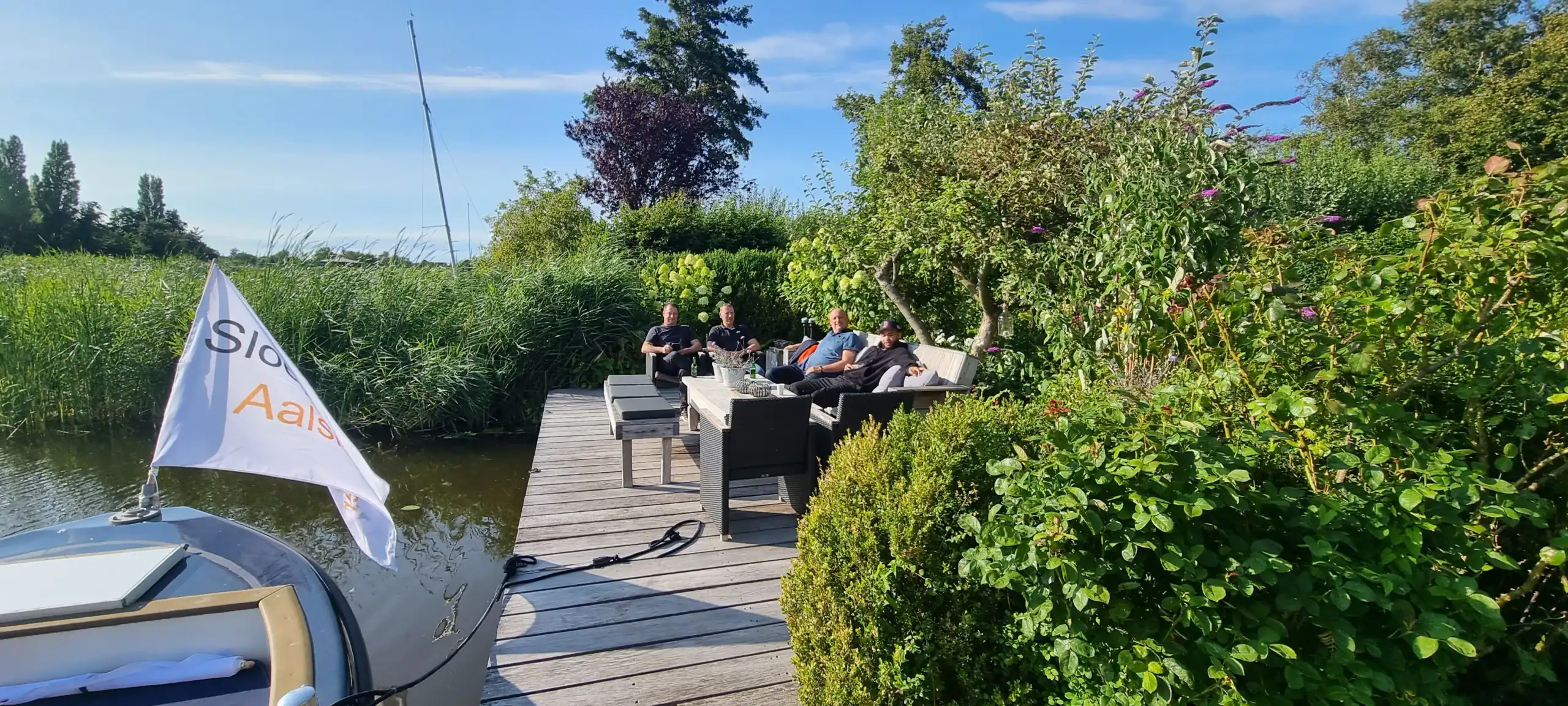 Lounchen op het eiland